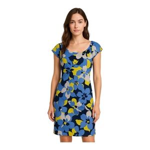 Nine West NWT Blue and Yellow Floral Dress